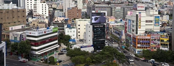 부산 서면로터리 삼성빌딩 외벽 랩핑 1